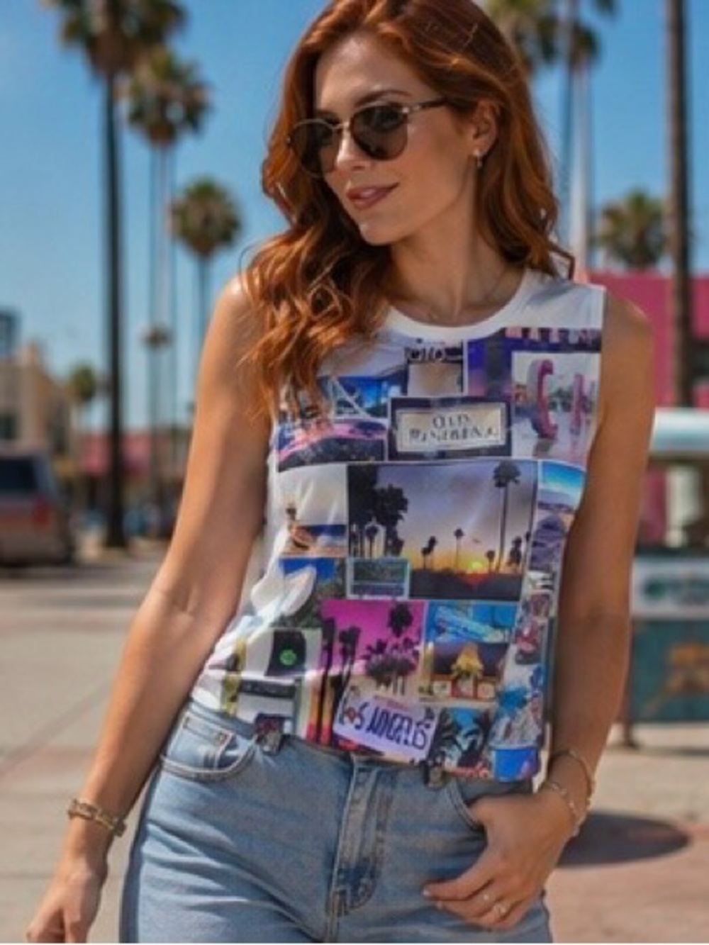 Cleo - Southern California City Sights Crop Top